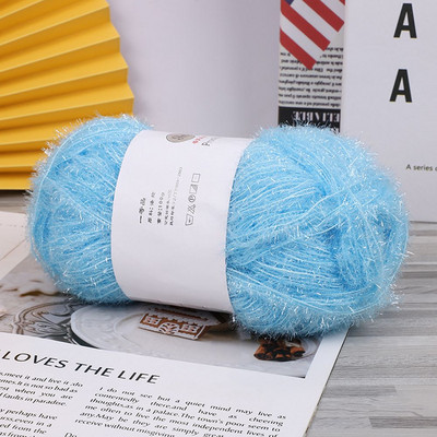 Tinsel Chunky Sparkle Furry Soft Eyelash Knitting Wool Narn DIY Knitting 100g/200m Ball