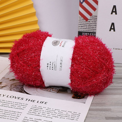 Tinsel Chunky Sparkle Furry Soft Eyelash Knitting Wool Narn DIY Knitting 100g/200m Ball