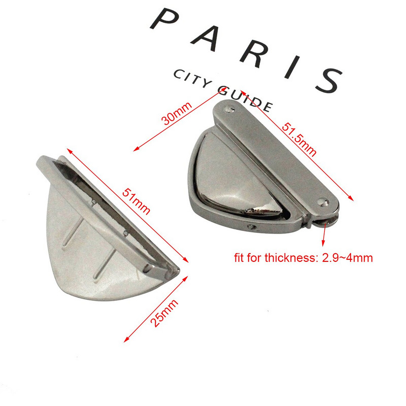 1x Αλουμίνιο Push Lock κούμπωμα Κλειδαριά γλώσσας βαρέως τύπου Δερμάτινη τσάντα χειροτεχνίας Τσάντα τσάντα ώμου Κλείσιμο DIY Αξεσουάρ υλικού