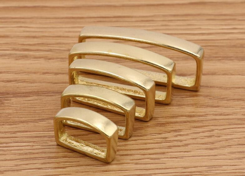 5 τεμάχια/παρτίδα Ορειχάλκινη πόρπη ζώνης για στερέωση ζώνης τσάντας με τετράγωνο βρόχο