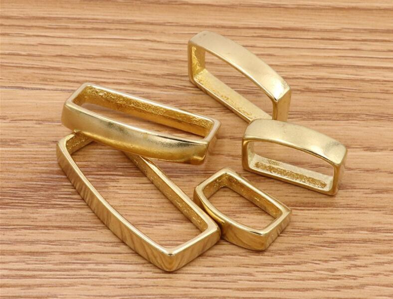 5 τεμάχια/παρτίδα Ορειχάλκινη πόρπη ζώνης για στερέωση ζώνης τσάντας με τετράγωνο βρόχο