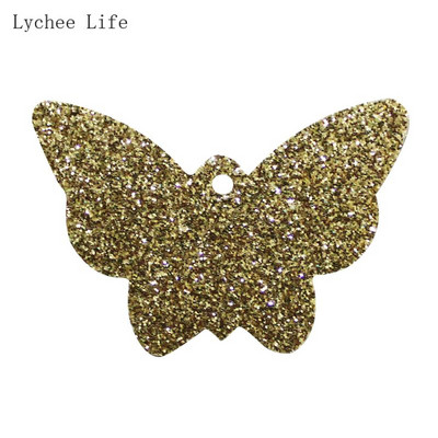 Lychee Life 10Pcs/lot Leptir kožni jastučići Ručno izrađene Diy naušnice Earpin Materijal za nakit Dodaci za izradu kože