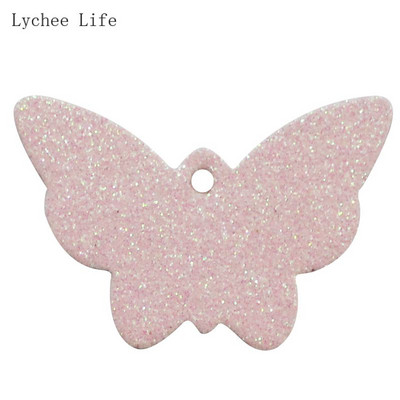 Lychee Life 10Pcs/lot Leptir kožni jastučići Ručno izrađene Diy naušnice Earpin Materijal za nakit Dodaci za izradu kože