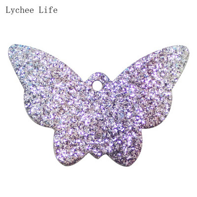 Lychee Life 10Pcs/lot Leptir kožni jastučići Ručno izrađene Diy naušnice Earpin Materijal za nakit Dodaci za izradu kože
