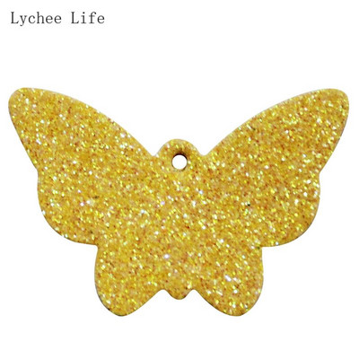 Lychee Life 10Pcs/lot Leptir kožni jastučići Ručno izrađene Diy naušnice Earpin Materijal za nakit Dodaci za izradu kože