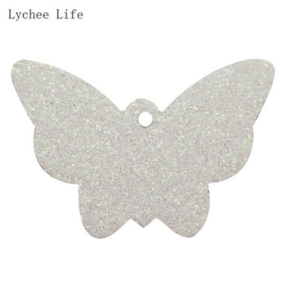 Lychee Life 10Pcs/lot Leptir kožni jastučići Ručno izrađene Diy naušnice Earpin Materijal za nakit Dodaci za izradu kože