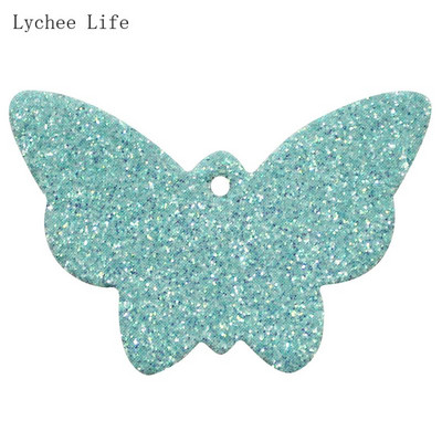 Lychee Life 10Pcs/lot Leptir kožni jastučići Ručno izrađene Diy naušnice Earpin Materijal za nakit Dodaci za izradu kože