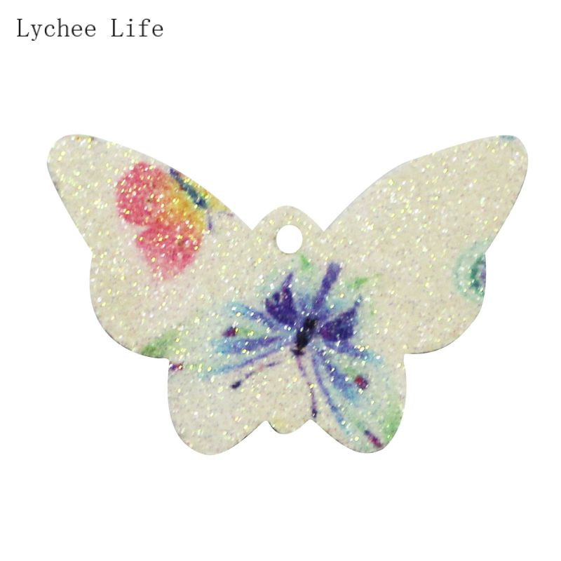Lychee Life 10Pcs/lot Leptir kožni jastučići Ručno izrađene Diy naušnice Earpin Materijal za nakit Dodaci za izradu kože
