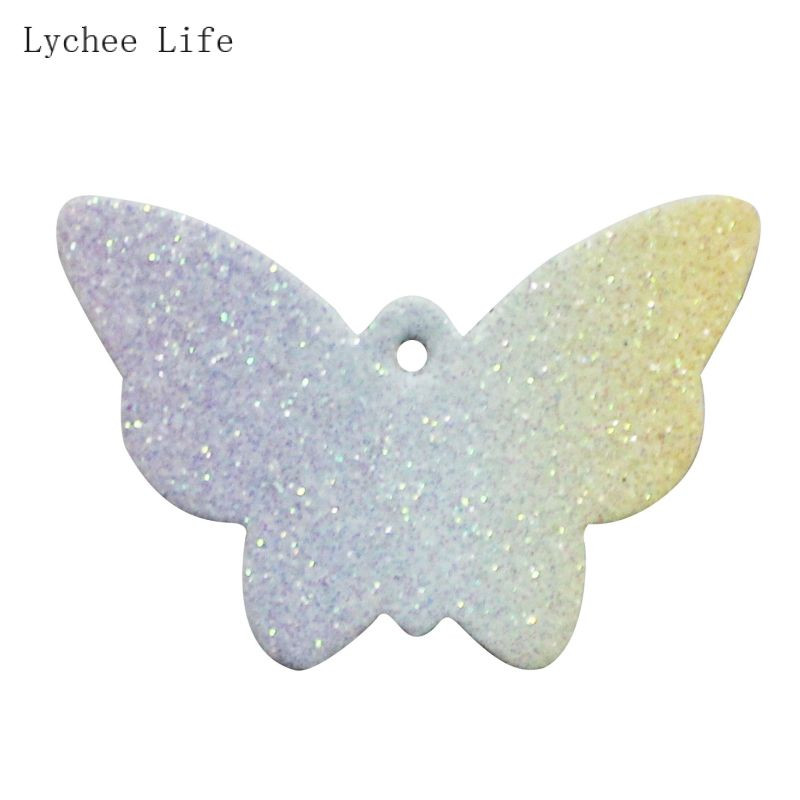 Lychee Life 10Pcs/lot Leptir kožni jastučići Ručno izrađene Diy naušnice Earpin Materijal za nakit Dodaci za izradu kože