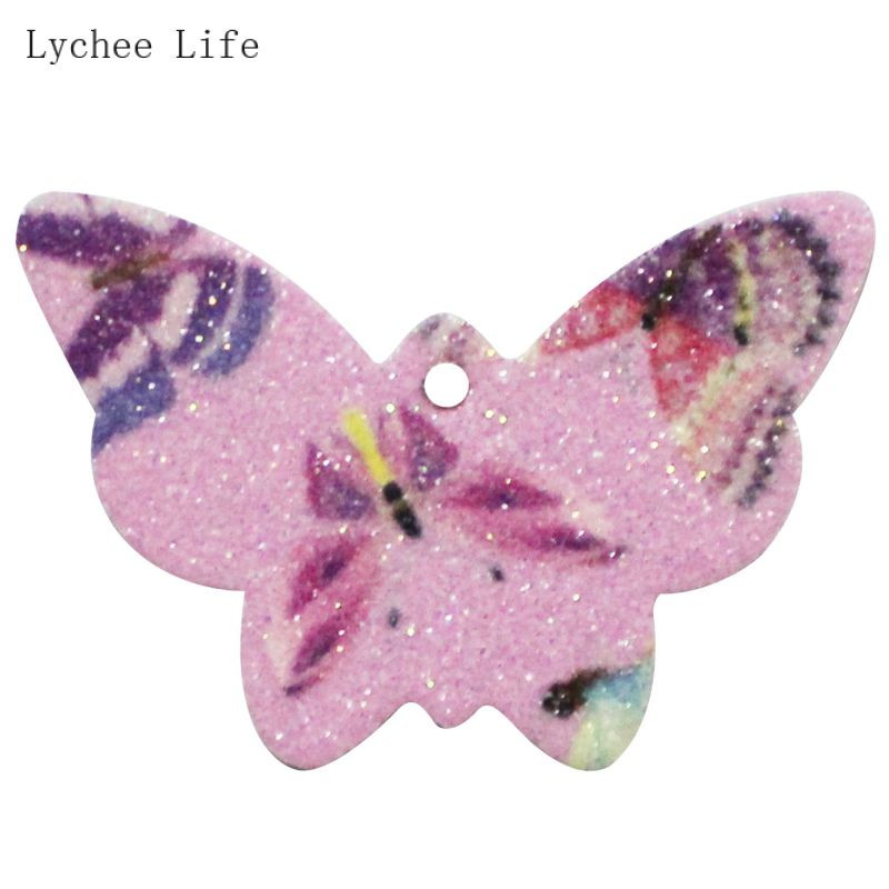Lychee Life 10Pcs/lot Leptir kožni jastučići Ručno izrađene Diy naušnice Earpin Materijal za nakit Dodaci za izradu kože
