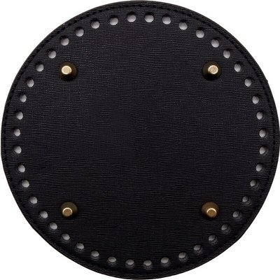 1 ΤΕΜ. DIY τσάντα πλεξίματος κάτω μέρος στρογγυλό μακρύ PU δερμάτινη τσάντα αξεσουάρ Crochet diy τσάντα Χειροποίητο πατάκι κάτω μαξιλαράκι μαξιλαράκι μαξιλαράκι