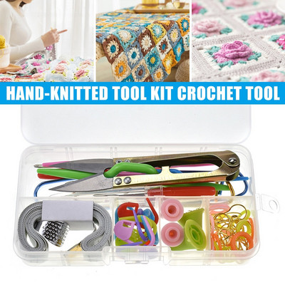Komplet alata za DIY pletenje Kukičanje Škare Bod Weave Pribor Potrepštine Kutija za pletenje Alati za DIY Igle za heklanje
