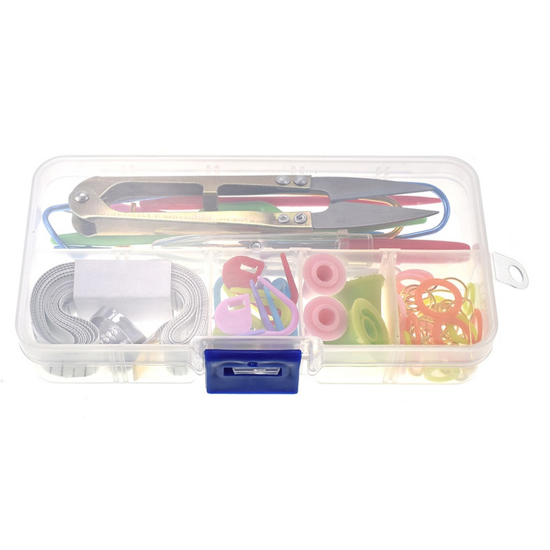 Komplet alata za DIY pletenje Kukičanje Škare Bod Weave Pribor Potrepštine Kutija za pletenje Alati za DIY Igle za heklanje