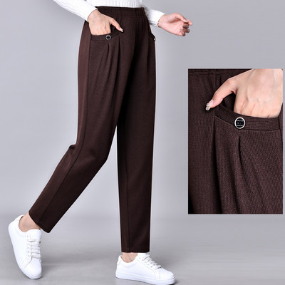 Ψηλόμεσο ελαστικό παντελόνι με τσέπη