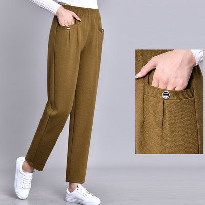 Ψηλόμεσο ελαστικό παντελόνι με τσέπη