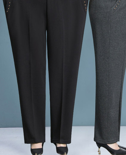 Stretch παντελόνι με ελαστικά και μεταλλικά στοιχεία