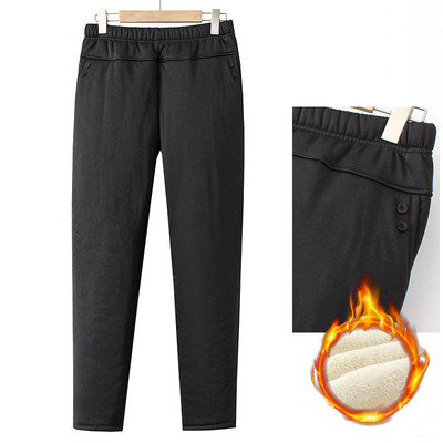 Χειμερινό σχέδιο γυναικείο παντελόνι με ψηλή μέση