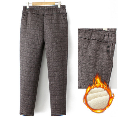 Χειμερινό σχέδιο γυναικείο παντελόνι με ψηλή μέση