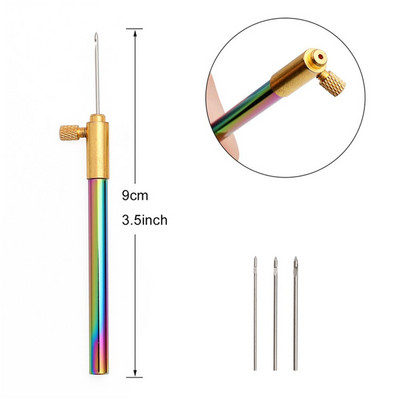 Γαλλικού στυλ Κέντημα Βελόνα με 3 Βελόνες Παγκιέτες Χάντρες Γάντζος Ράψιμο Χέρι Βελονάκι Σετ για Ράψιμο Πλέξιμο