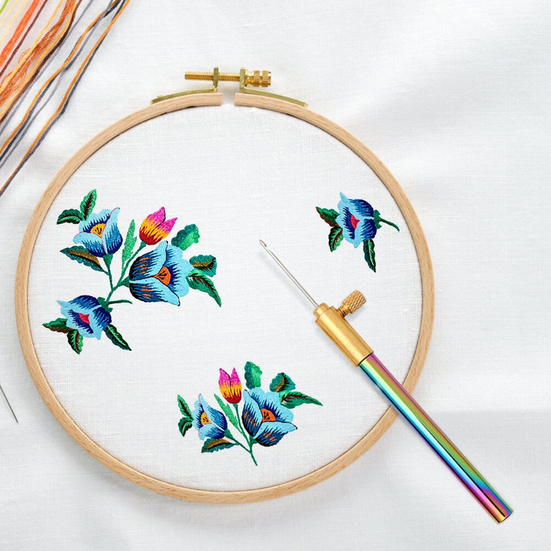 Γαλλικού στυλ Κέντημα Βελόνα με 3 Βελόνες Παγκιέτες Χάντρες Γάντζος Ράψιμο Χέρι Βελονάκι Σετ για Ράψιμο Πλέξιμο