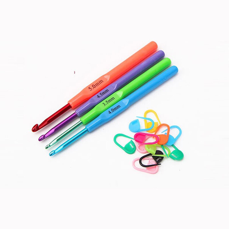 1 tk 2mm-7mm plastikust heegelnõela käepidemega alumiiniumist kudumistööriist kudumiseks heegelnõelad isetegemise käsitöö õmblustarbed