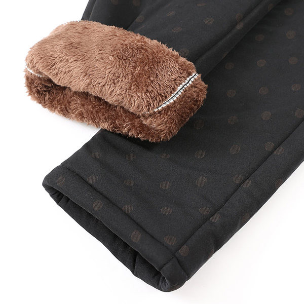 Pantaloni de iarna de dama cu talie inalta cu imprimeu