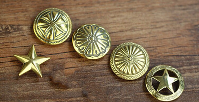 Läbimõõt 28mm 10 tk/partii Puhtast vasest tükikestega nupud isetegemise jaoks käsitsi valmistatud nahast aksessuaaride kaunistamiseks