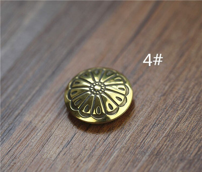 Läbimõõt 28mm 10 tk/partii Puhtast vasest tükikestega nupud isetegemise jaoks käsitsi valmistatud nahast aksessuaaride kaunistamiseks