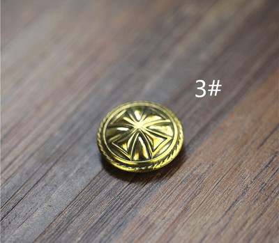 Läbimõõt 28mm 10 tk/partii Puhtast vasest tükikestega nupud isetegemise jaoks käsitsi valmistatud nahast aksessuaaride kaunistamiseks