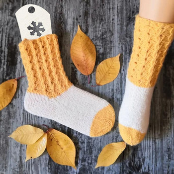 2PCs блокер за чорапи от естествено дърво Ръчно изработен инструмент за плетене на коледни чорапи САМ Снежинки Звезди Форми за чорапи Форми Подарък за начинаещи
