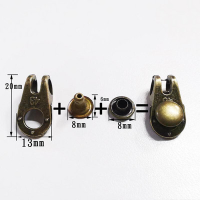 100 tk/partii isetehtud sulamist konksu pandlaga spordikõrged saapad nööpkaunistused fikseeritud pandlaga kingad nahast käsitöö needid