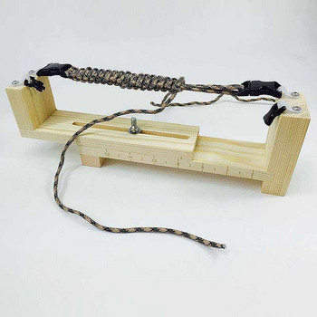DIY Jig Κατασκευαστής βραχιολιών από μασίφ ξύλο Paracord Εργαλείο πλεξίματος Knot Braided Parachute Cord Bracelet Weaving Tools xqmg
