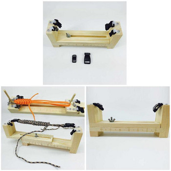 Направи си сам Джиг Масивно дърво Paracord Bracelet Maker Инструмент за плетене Knot Braided Parachute Cord Bracelet Инструменти за тъкане xqmg
