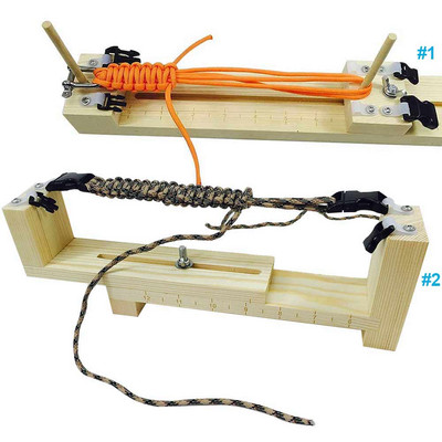 DIY Jig tömörfa paracord karkötőkészítő kötőeszköz csomó fonott ejtőernyős zsinór karkötő szövő eszközök xqmg