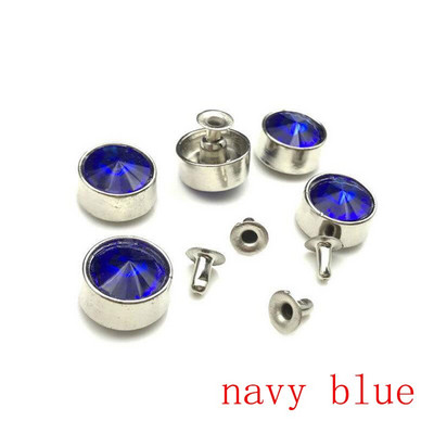 5 τμχ / παρτίδα κράμα στρας Stud Δημοφιλές στρογγυλό διακοσμητικό πριτσίνι με πόρπη DIY για δερμάτινη τσάντα χειροτεχνίας Ζώνη ρούχων Αξεσουάρ παπούτσια