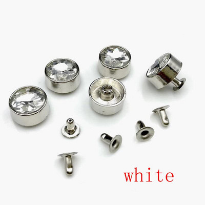 5 τμχ / παρτίδα κράμα στρας Stud Δημοφιλές στρογγυλό διακοσμητικό πριτσίνι με πόρπη DIY για δερμάτινη τσάντα χειροτεχνίας Ζώνη ρούχων Αξεσουάρ παπούτσια