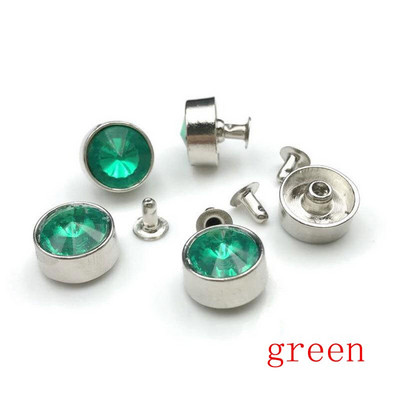 5 τμχ / παρτίδα κράμα στρας Stud Δημοφιλές στρογγυλό διακοσμητικό πριτσίνι με πόρπη DIY για δερμάτινη τσάντα χειροτεχνίας Ζώνη ρούχων Αξεσουάρ παπούτσια