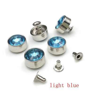 5 τμχ / παρτίδα κράμα στρας Stud Δημοφιλές στρογγυλό διακοσμητικό πριτσίνι με πόρπη DIY για δερμάτινη τσάντα χειροτεχνίας Ζώνη ρούχων Αξεσουάρ παπούτσια