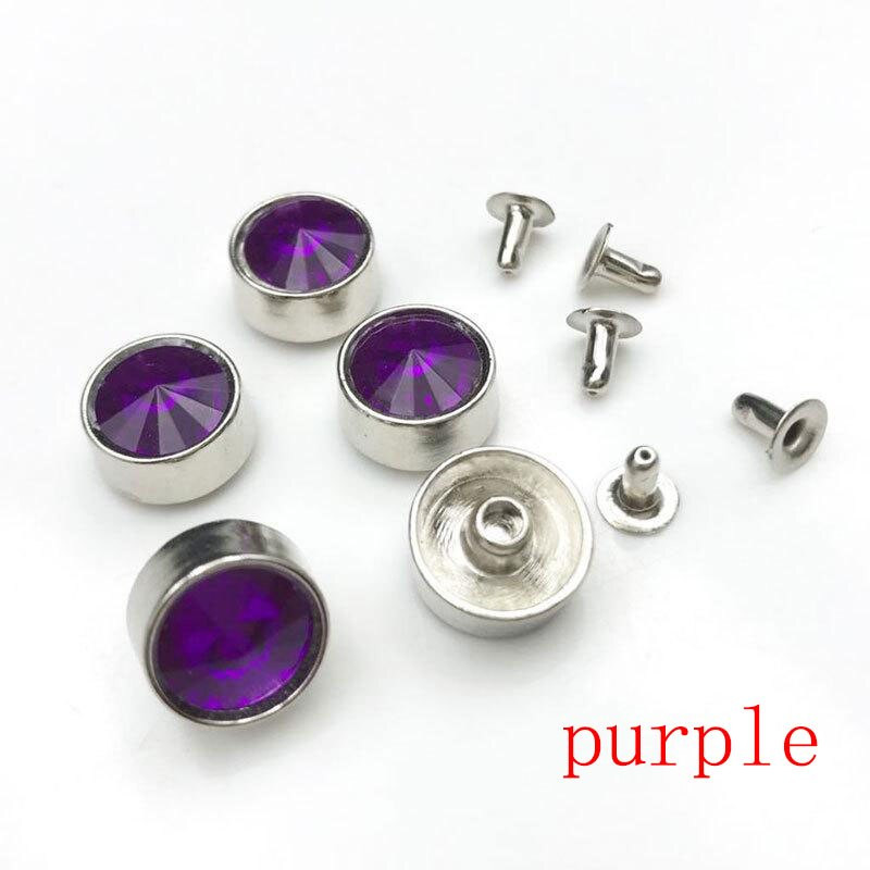 5 τμχ / παρτίδα κράμα στρας Stud Δημοφιλές στρογγυλό διακοσμητικό πριτσίνι με πόρπη DIY για δερμάτινη τσάντα χειροτεχνίας Ζώνη ρούχων Αξεσουάρ παπούτσια