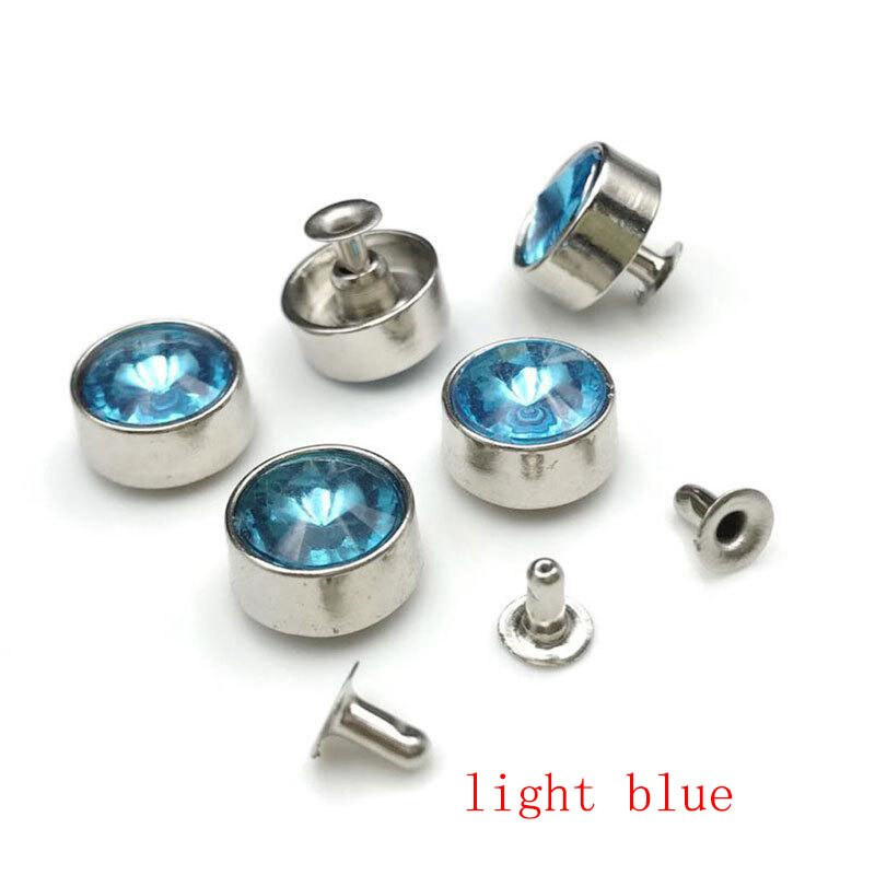 5 τμχ / παρτίδα κράμα στρας Stud Δημοφιλές στρογγυλό διακοσμητικό πριτσίνι με πόρπη DIY για δερμάτινη τσάντα χειροτεχνίας Ζώνη ρούχων Αξεσουάρ παπούτσια