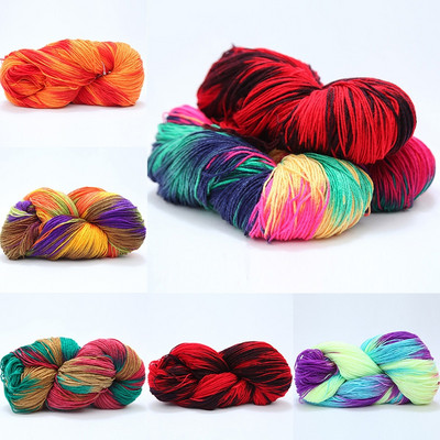 50g Gradient Colorful Yarn Hand Acrylic Mixed Color Knitting Crochet Cotton Wool Thread DIY Sweater Scarf Crafts