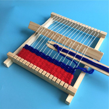 Дървени ръчно изработени инструменти Направи си сам занаятчийски прежди ръкоделие Шал Машина за ръчно плетене Стан Инструменти за шевове Детски образователни играчки