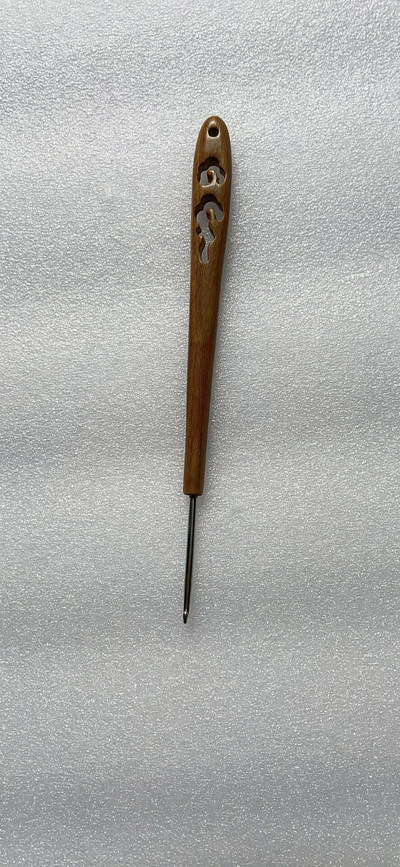  Retro sandlipuu heegelnõel Käsitsi kootud DIY kudumisvarda villane Agulha roostevabast terasest kampsun kudumiseks