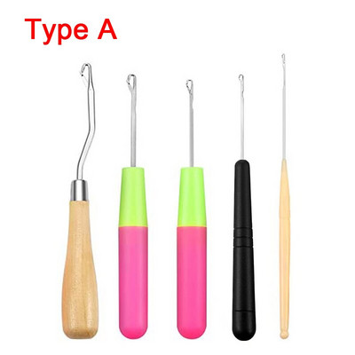 Professionaalne rastapatside heegeldamisnõelte komplekt juuste lukustamiseks.