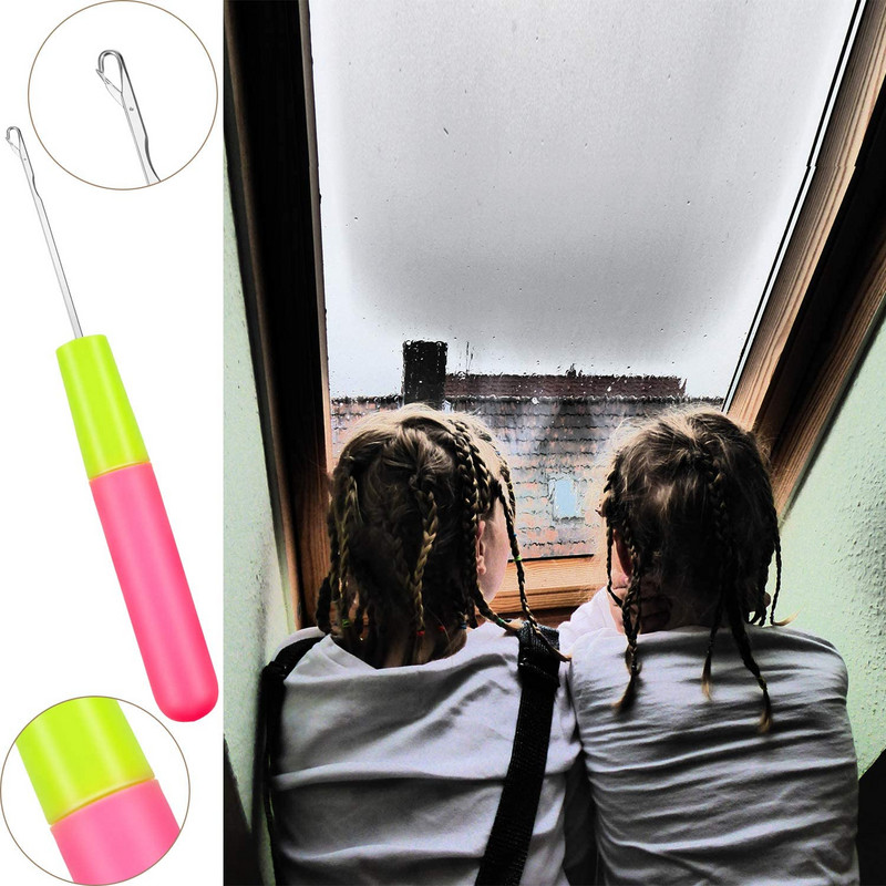 Professionaalne rastapatside heegeldamisnõelte komplekt juuste lukustamiseks.