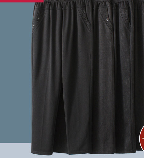 Naiste pükste lai mudel kõrge vöökoha ja taskuga