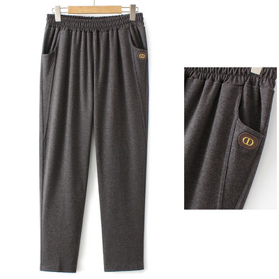 Γυναικείο casual ίσιο παντελόνι με τσέπη και λογότυπο