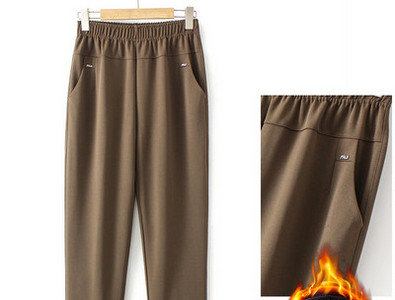 Γυναικείο παντελόνι με επένδυση με ελαστική μέση και τσέπη