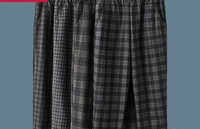 Casual καρό παντελόνι με ελαστική μέση και τσέπη