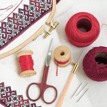 1PC Кука за плетене на една кука Tambour с дръжка от сандалово дърво с 3 игли Lesage Beading Embroidery Couture Luneville Кука за игли